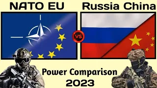 NATO EU vs Russia China military power comparison 2023 | NATO vs Russia | world military power
