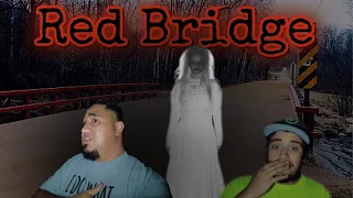 Red Bridge THE GHOST OF A WOMAN IN WHITE HAS BEEN SEEN CROSSING THIS BRIDGE AT MIDNIGHT!