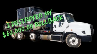 I DESTROYED MY $60,000. ROLLBACK! DD13 ENGINE WITH 212K MILES