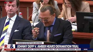 Johnny Depp amused at Amber Heard penile testimony | LiveNOW from FOX