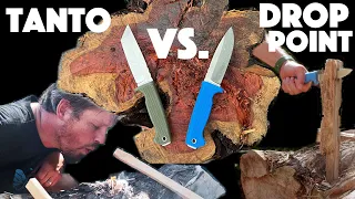 Tanto Vs Drop Point! Which do you choose? Demko FreeReign Fixed Blade Review.