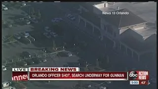 Orlando officer shot, search underway for gunman