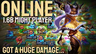 ONLINE 1.6 BILLION MIGHT PLAYER GETTING HUGE DAMAGE FROM SINGLE RALLY!! - Lords Mobile