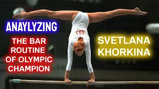 Olympic Champion Svetlana Khorkina-  Bar routine analyzed in depth by Olympian Lance Ringnald