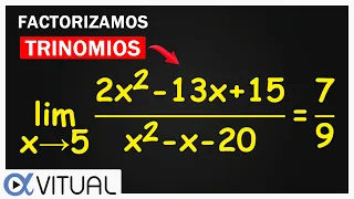 🔥 Ejercicios de LÍMITES Indeterminados 0/0 por Factorización ► POLINOMIOS Trinomio ax2+bx+c