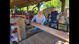 Milling a 43 inch log with a 56 inch blade on a Frick Sawmill #sawmill #frick