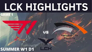 T1 vs. HLE | HIGHLIGHTS - Week 1 Day 1 | LCK Summer Split 2021 Game 1