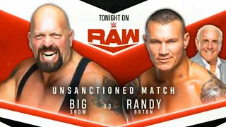 Big show 🆚 Randy Orton | WWE RAW | WWE 21st july 2020