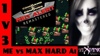 1 on 3 Command & Conquer Red alert Remastered ME AGAINST MAX HARD Ai! New Monkey 3v3