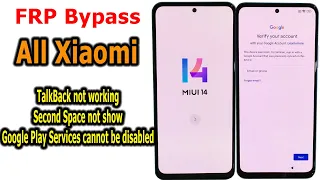 FRP Bypass Google account lock all Xiaomi MIUI 14, android 13 latest security