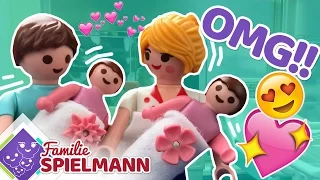 DIE ZWILLINGE KOMMEN! 👧🏻 👧🏻 Die Geburt mit kleinen Pannen - Playmobil Film deutsch