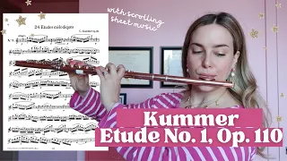 Flute Etude No. 1 from 24 Etudes Mélodiques by Kummer | play along and practice tips