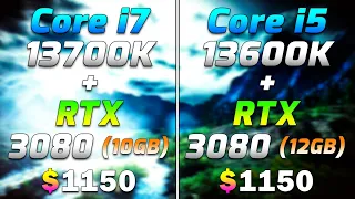 Core i7 13700K + RTX 3080 10GB vs Core i5 13600K + RTX 3080 12GB | PC Gameplay Tested