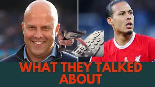 Virgil van Dijk's Conversation with Arne Slot on phone.