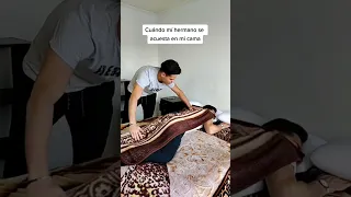 CUANDO MI HERMANO SE ACUESTA EN MI CAMA!😂Ig: gemelos.caballero #comedy #humor #viral #foryou #shorts