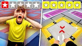 1 STAR vs 5 STAR Trampoline Park!