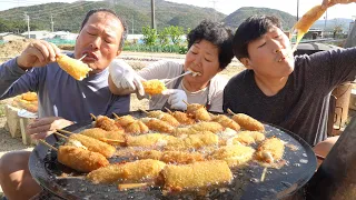 직접 만들어 가마솥에 튀긴 수제 핫도그!! (Homemade Hotdog cooked in a cauldron) 요리&먹방!! - Mukbang eating show