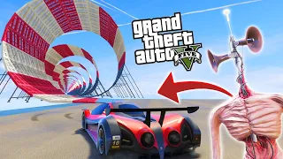 DESAFIO da MEGA RAMPA INFINITA no GTA 5 ! Siren Head