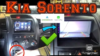 2011 Kia Sorento How to pull shift knob remove radio Install Carplay Android auto reverse camera