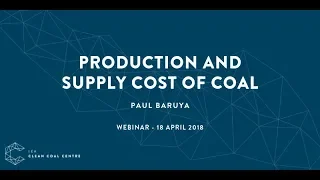 Production and supply chain costs of coal | IEACCC Webinars