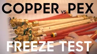 Copper vs Pex vs SharkBite - Freeze Testing