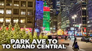 ✨NYC Christmas✨Walking Park Avenue to Grand Central Terminal (December 17, 2021)