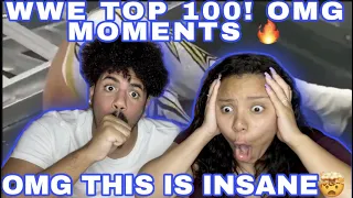 GIRLFRIEND REACTS TO WWE 100 OMG MOMENTS REACTION🤯😱