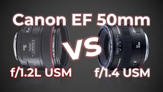 Сравнение светосильных "полтинников" Canon EF 50mm f/1.4 USM против f/1.2L USM