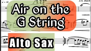 Air On The G String I Alto Sax Sheet Music Backing Track Play Along Partitura J S Bach