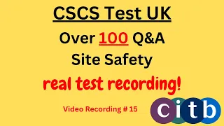 CSCS Card UK | CSCS Test 2024 | CSCS Test for Green Card | #cscscard #uk | #15 #sitesafety