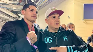 EDDY REYNOSO CELEBRATING WITH LUIS R CONRIQUEZ & RYAN GARCIA AFTER CANELO BEAT JAIME MUNGUIA