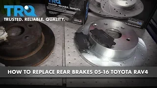 How to Replace Rear Brakes 05-16 Toyota Rav4