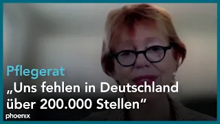 Pflegenotstand: phoenix tagesgespräch mit Irene Maier (Deutscher Pflegerat) am 8.11.21