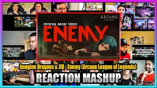 Imagine Dragons & JID - Enemy (Arcane League of Legends) | Official Music Video Reaction Mashup