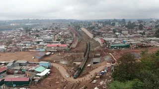 TRAIN CROSSING THROUGH KIBERA  CENTRE 28:10:2020