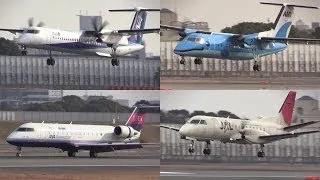 14/01/12 大阪国際空港（伊丹空港） 飛行機の着陸シーン Landing Scene of Commuter Aircraft at Osaka Int'l Airport, RJOO