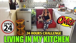 Living In KITCHEN For 24 Hours Challenge | Kitchen Tour 😀 Garima's Good Life