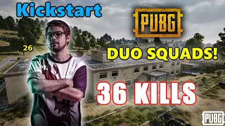 eU Kickstart (26) & Soniqs Shrimzy - 36 KILLS - DUO SQUADS! - PUBG