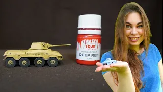 A very small model of the Puma armored car