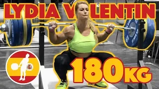 Lydia Valentin Heavy Training Part 2/5 (105kg Snatch Double 180kg Squat Double) - 2017 WWC [4k 60]