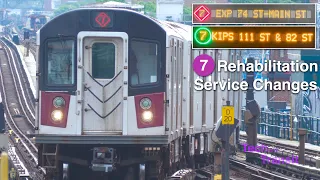 7 Line Rehabilitation Service Changes Go Into Effect