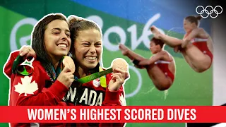 Women's 15 highest scored Dives at Rio 2016!