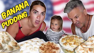 Brits Try [SOUTHERN BANANA PUDDING} For The First Time! *NO BAKE vs BAKE*
