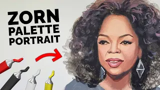 How to Paint a Portrait in Gouache with Only 4 Colours! (Zorn Palette)