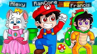 ¡Minecraft PERO es SUPER MARIO BROS LA PELÍCULA! 🍄👑😂 RAMCORE MINECRAFT PERO con FRANCISCO y ALEXY