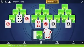 Microsoft Solitaire Collection / TriPeaks - Hard / February 20, 2019 / Daily Challenges