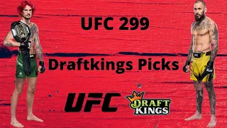 UFC 299 Draftkings Picks