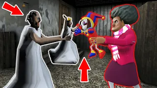 Granny vs Scary Teacher 3D vs Digital Circus - funny horror animation (161-180 series in a row)