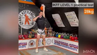 IKFF Practical Test LEVEL 1 with 28kg kettlebell by Denis Vasilev