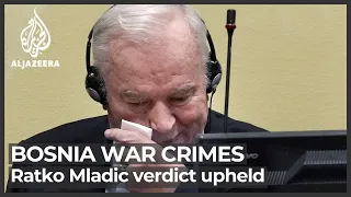 Srebrenica massacre: UN court upholds Ratko Mladic's genocide conviction